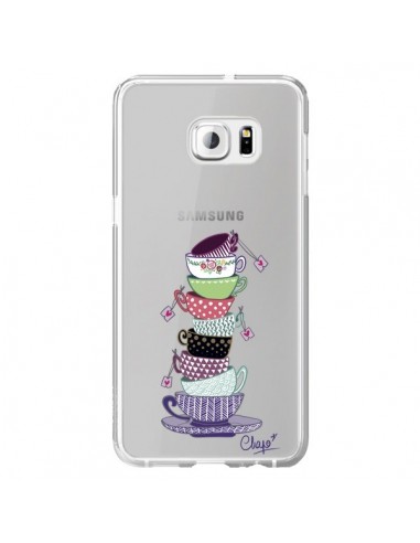 Coque Tasses de The Transparente pour Samsung Galaxy S6 Edge Plus - Chapo