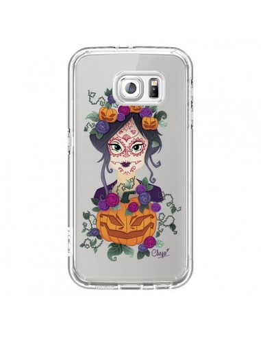 Coque Femme Closed Eyes Santa Muerte Transparente pour Samsung Galaxy S7 - Chapo