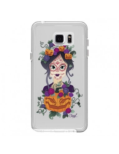 Coque Femme Closed Eyes Santa Muerte Transparente pour Samsung Galaxy Note 5 - Chapo