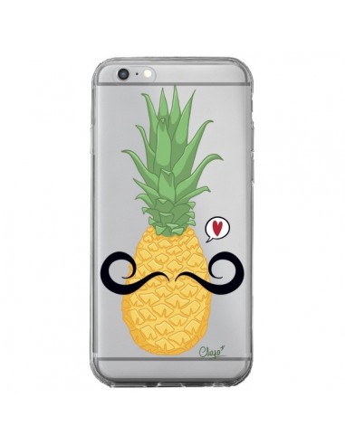 Coque iPhone 6 Plus et 6S Plus Ananas Moustache Transparente - Chapo