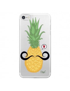 Coque iPhone 7/8 et SE 2020 Ananas Moustache Transparente...