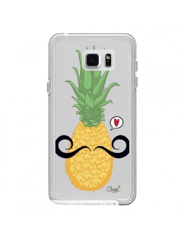 Coque Ananas Moustache Transparente pour Samsung Galaxy Note 5 - Chapo