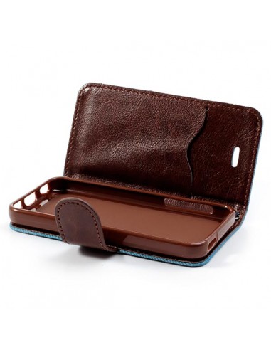 Etui Portefeuille en Jean pour iPhone 5/5S et SE