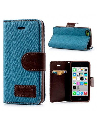 Etui Portefeuille en Jean pour iPhone 5/5S et SE