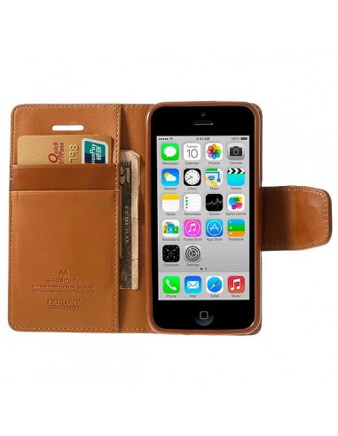 Etui Portefeuille Simili Cuir Luxe pour iPhone 5C