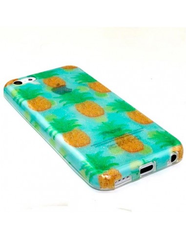 Coque Paillettes Ananas Transparente en silicone semi-rigide TPU pour iPhone 5C