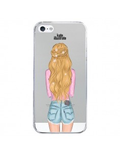 Coque iPhone 5/5S et SE Blonde Don't Care Transparente -...