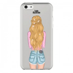 Coque iPhone 5C Blonde Don't Care Transparente -...