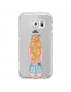 Coque Blonde Don't Care Transparente pour Samsung Galaxy...