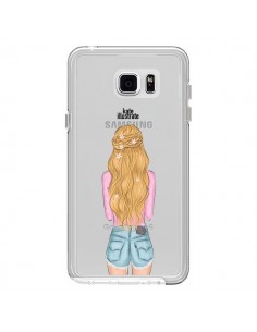Coque Blonde Don't Care Transparente pour Samsung Galaxy...