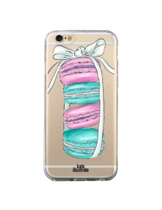 Coque iPhone 6 et 6S Macarons Pink Mint Rose Transparente...