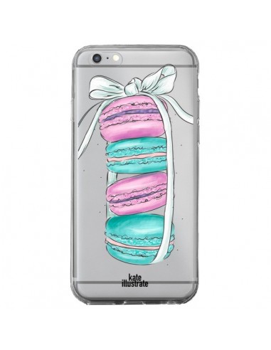 Coque iPhone 6 Plus et 6S Plus Macarons Pink Mint Rose Transparente - kateillustrate
