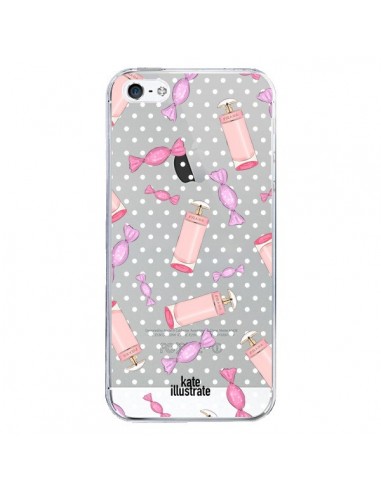 Coque iPhone 5/5S et SE Candy Bonbons Transparente - kateillustrate