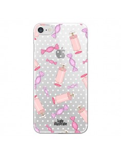 Coque iPhone 7/8 et SE 2020 Candy Bonbons Transparente -...