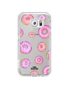 Coque Pink Donuts Rose Transparente pour Samsung Galaxy...