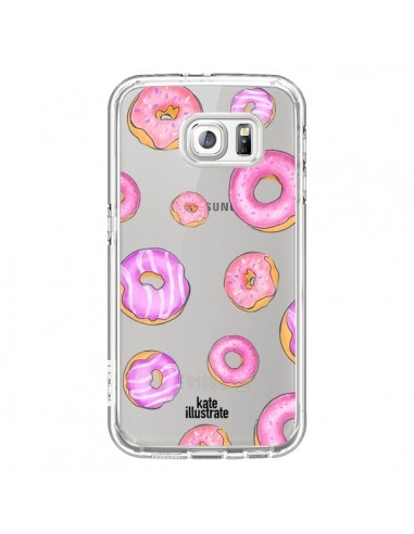 Coque Pink Donuts Rose Transparente pour Samsung Galaxy S7 - kateillustrate