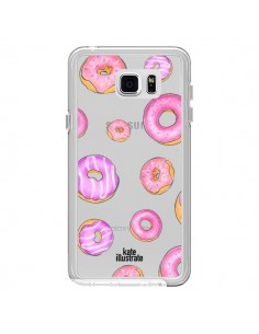 Coque Pink Donuts Rose Transparente pour Samsung Galaxy...