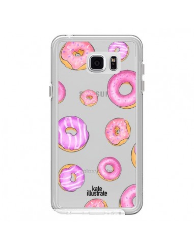 Coque Pink Donuts Rose Transparente pour Samsung Galaxy Note 5 - kateillustrate