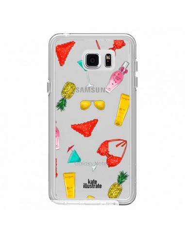 Coque Summer Essentials Ete Essentiel Transparente pour Samsung Galaxy Note 5 - kateillustrate