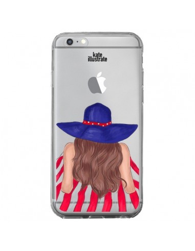 Coque iPhone 6 Plus et 6S Plus Beah Girl Fille Plage Transparente - kateillustrate