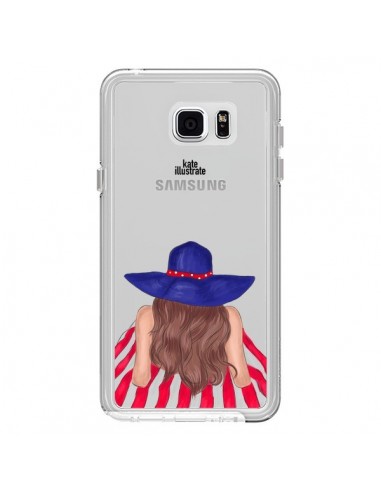 Coque Beah Girl Fille Plage Transparente pour Samsung Galaxy Note 5 - kateillustrate