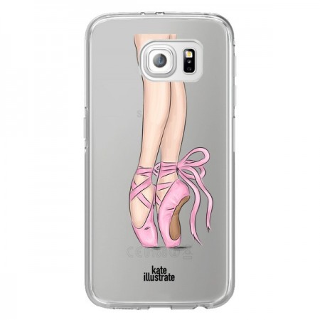 Coque Ballerina Ballerine Danse Transparente pour Samsung Galaxy S6 Edge - kateillustrate