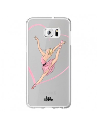 Coque Ballerina Jump In The Air Ballerine Danseuse Transparente pour Samsung Galaxy S6 Edge Plus - kateillustrate