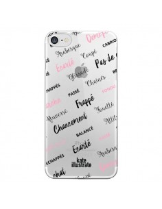 Coque iPhone 7/8 et SE 2020 Ballerina Ballerine Mots...