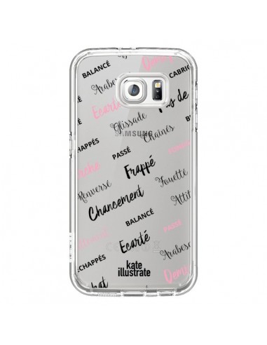 Coque Ballerina Ballerine Mots Transparente pour Samsung Galaxy S6 - kateillustrate