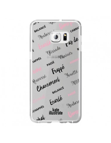 Coque Ballerina Ballerine Mots Transparente pour Samsung Galaxy S6 Edge Plus - kateillustrate