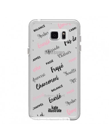 Coque Ballerina Ballerine Mots Transparente pour Samsung Galaxy Note 5 - kateillustrate