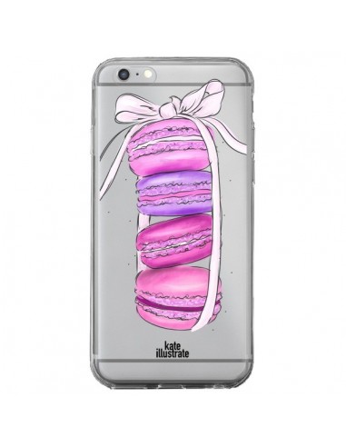 Coque iPhone 6 Plus et 6S Plus Macarons Pink Purple Rose Violet Transparente - kateillustrate