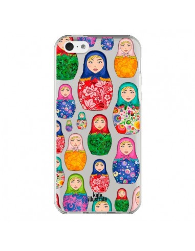 Coque iPhone 5C Matryoshka Dolls Poupées Russes Transparente - kateillustrate