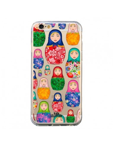 Coque iPhone 6 et 6S Matryoshka Dolls Poupées Russes Transparente - kateillustrate