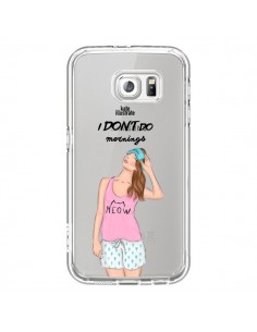 Coque I Don't Do Mornings Matin Transparente pour Samsung...