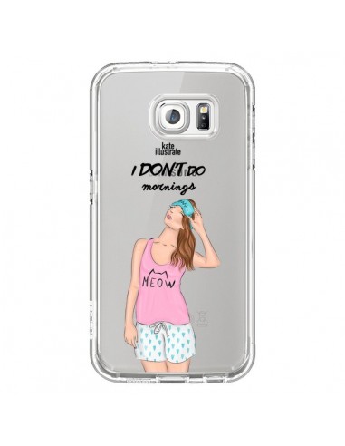Coque I Don't Do Mornings Matin Transparente pour Samsung Galaxy S6 - kateillustrate