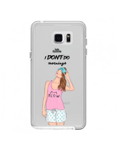 Coque I Don't Do Mornings Matin Transparente pour Samsung Galaxy Note 5 - kateillustrate