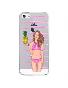 Coque iPhone 5/5S et SE Malibu Ananas Plage Ete Rose...