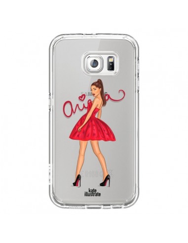 Coque Ariana Grande Chanteuse Singer Transparente pour Samsung Galaxy S6 - kateillustrate