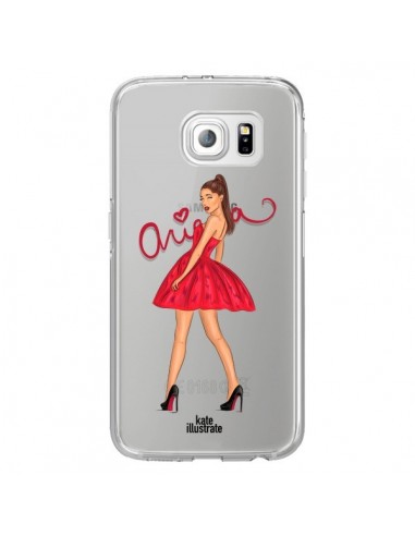 Coque Ariana Grande Chanteuse Singer Transparente pour Samsung Galaxy S6 Edge - kateillustrate