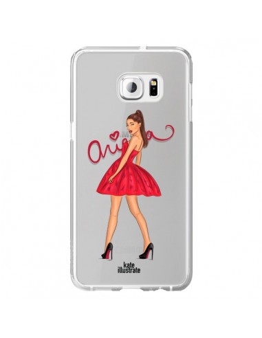Coque Ariana Grande Chanteuse Singer Transparente pour Samsung Galaxy S6 Edge Plus - kateillustrate