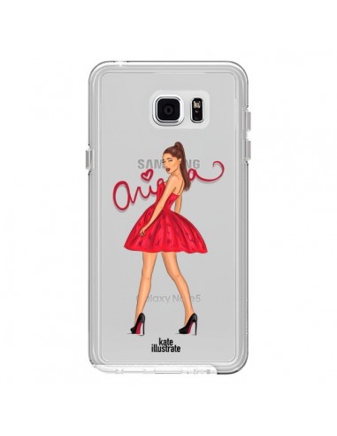 Coque Ariana Grande Chanteuse Singer Transparente pour Samsung Galaxy Note 5 - kateillustrate