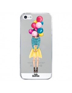 Coque iPhone 5/5S et SE Girls Balloons Ballons Fille...