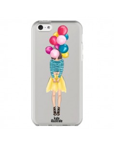 Coque iPhone 5C Girls Balloons Ballons Fille Transparente...