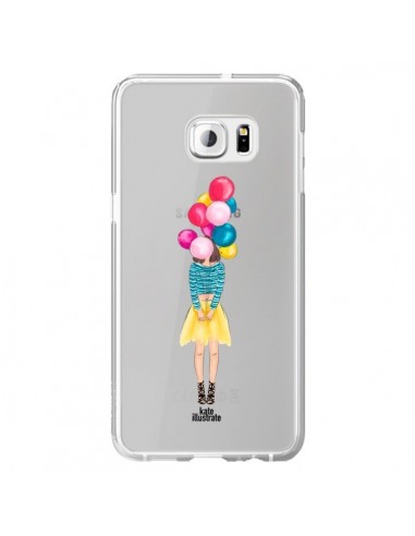 Coque Girls Balloons Ballons Fille Transparente pour Samsung Galaxy S6 Edge Plus - kateillustrate
