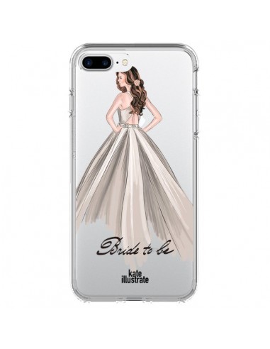 Coque iPhone 7 Plus et 8 Plus Bride To Be Mariée Mariage Transparente - kateillustrate