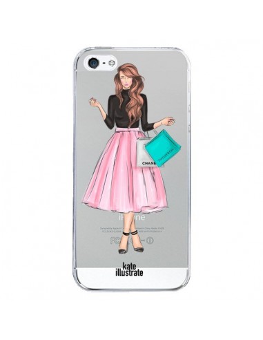 Coque iPhone 5/5S et SE Shopping Time Transparente - kateillustrate