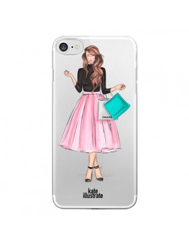 Coque iPhone 7/8 et SE 2020 Shopping Time Transparente - kateillustrate