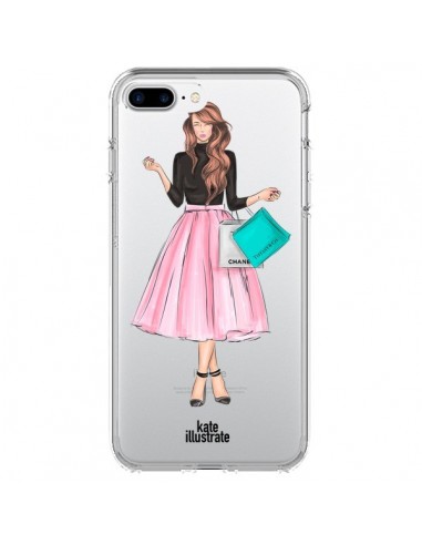 Coque iPhone 7 Plus et 8 Plus Shopping Time Transparente - kateillustrate