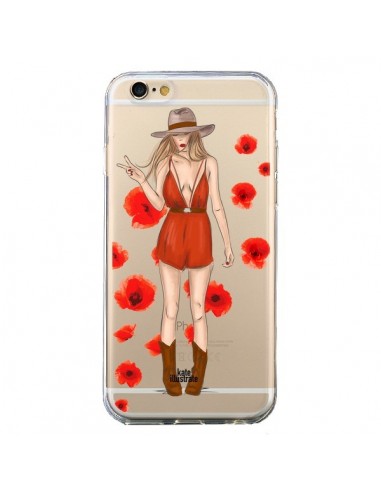 Coque iPhone 6 et 6S Young Wild and Free Coachella Transparente - kateillustrate